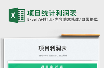 2025项目统计利润表免费下载