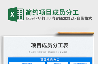 2025简约项目成员分工免费下载