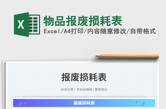 2025物品报废损耗表免费下载