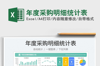 2025年度采购明细统计表免费下载