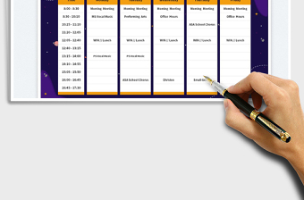 2025每周时间计划表-课程表免费下载