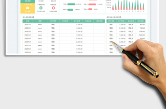 2025收入支出明细表-可视化图表免费下载
