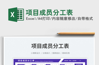 2025项目成员分工表免费下载