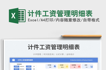 2025计件工资管理明细表免费下载