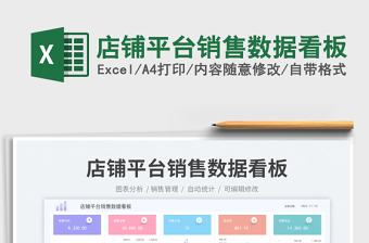 2025店铺平台销售数据看板免费下载