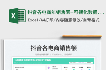 2025抖音各电商年销售表-可视化数据看板免费下载