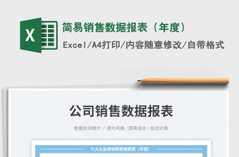2025简易销售数据报表（年度）免费下载