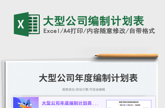 2025大型公司编制计划表免费下载
