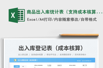 2025商品出入库统计表（支持成本核算）免费下载