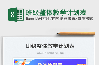 2025班级整体教学计划表免费下载