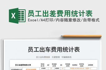 2025员工出差费用统计表免费下载