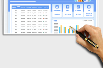 2025蓝色商务风渠道销售周报表免费下载