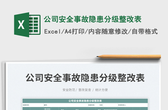 2025公司安全事故隐患分级整改表免费下载