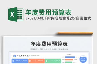 2025年度费用预算表免费下载