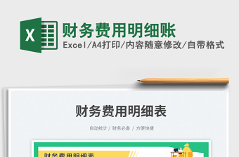 2025财务费用明细账免费下载