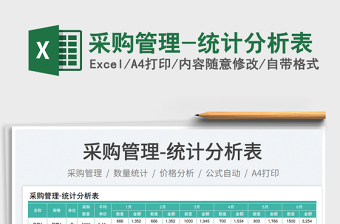 2025采购管理-统计分析表免费下载