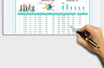 2025青色客户来访登记表（自动统计）免费下载