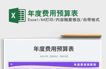 2025年度费用预算表免费下载