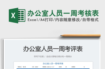 2025办公室人员一周考核表免费下载