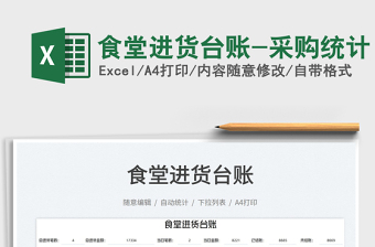 2025食堂进货台账-采购统计免费下载
