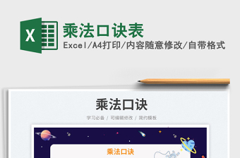 2025乘法口诀表免费下载