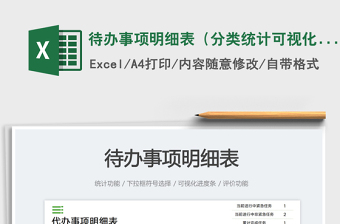 2025待办事项明细表（分类统计可视化）免费下载