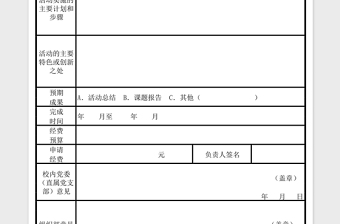 2025年党建活动申报表