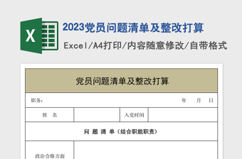 2025党员问题清单及整改打算