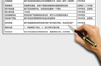 实用活动规划表