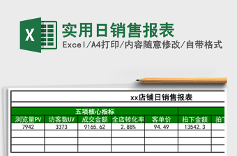 实用日销售报表