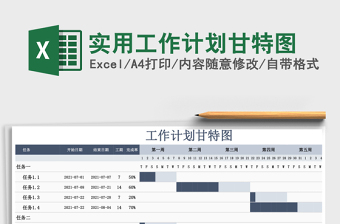 实用工作计划甘特图