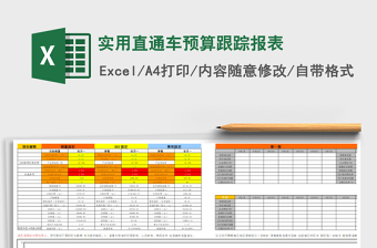 实用直通车预算跟踪报表