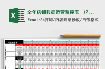 全年店铺数据运营监控表  (2)