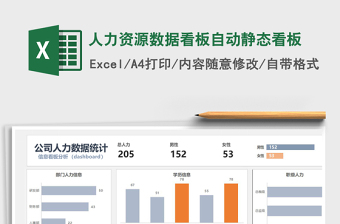 人力资源数据看板自动静态看板