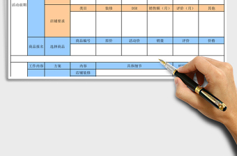 实用淘宝店铺活动流程跟踪表