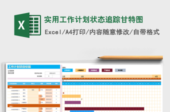 实用工作计划状态追踪甘特图