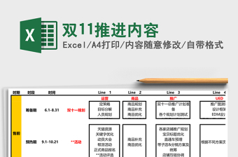 双11推进内容