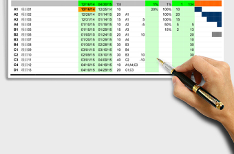 实用的软件开发项目Excel甘特图模板