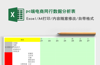 pc端电商同行数据分析表