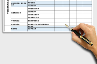 月度工作计划安排表