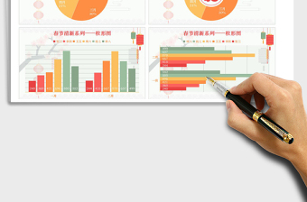 春节清新系列图表