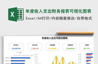 年度收入支出财务报表可视化图表