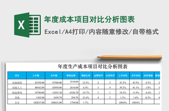 年度成本项目对比分析图表