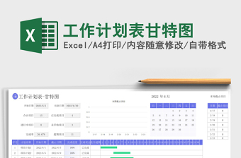 工作计划表甘特图