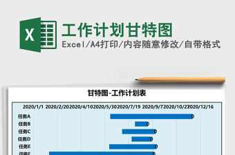 工作计划甘特图
