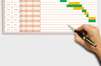 工作进度表可视化进度条模板