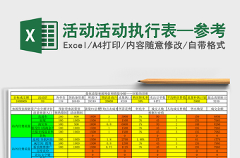 活动活动执行表—参考