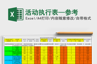 活动执行表—参考