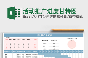 活动推广进度甘特图
