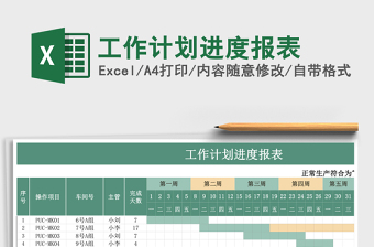 工作计划进度报表